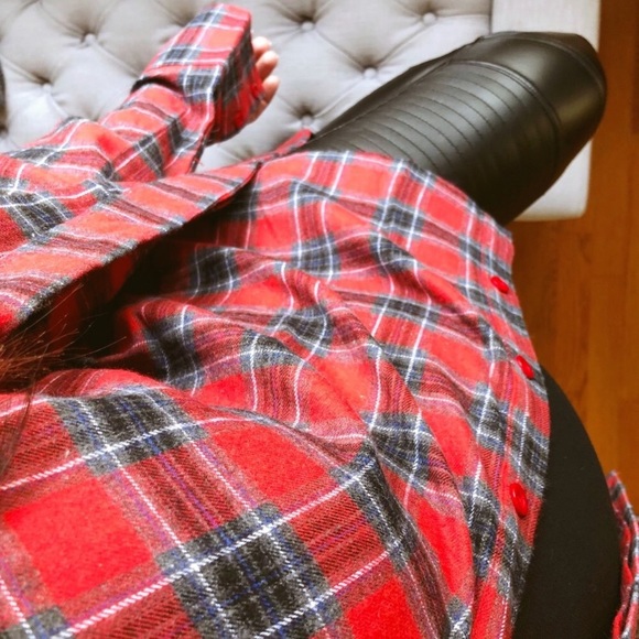 🆕 Plaid Cut-Out Flannel - Picture 6 of 8